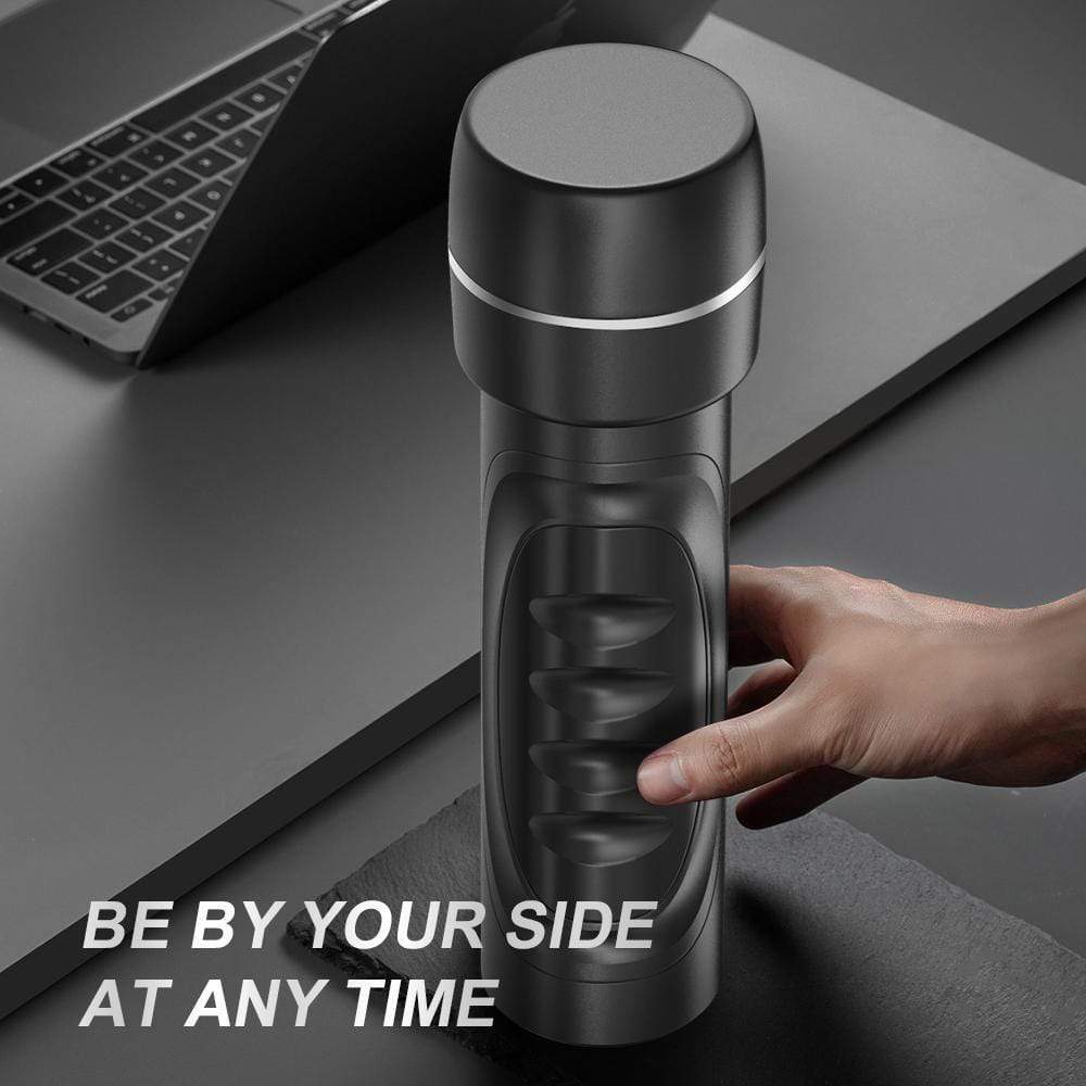 Black Flashlight-like Manual Masturbation Cup