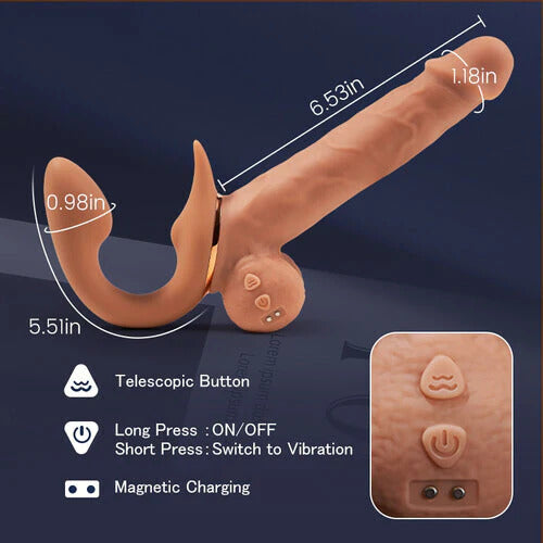 Sexoralab™ Telescopic Clitoral Strap On Dildo