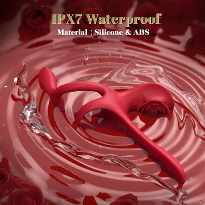 🎁2025 Epic Vibrating Couple Penis Sleeve💥- 😍5-in-1 Rose Love💖