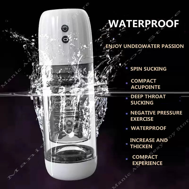 Sucking Spinning Sex Toys Male Masturbation Cup Water Bath Penis Vacuum Pump Electric Masturbation Cup Sex Toys For Men