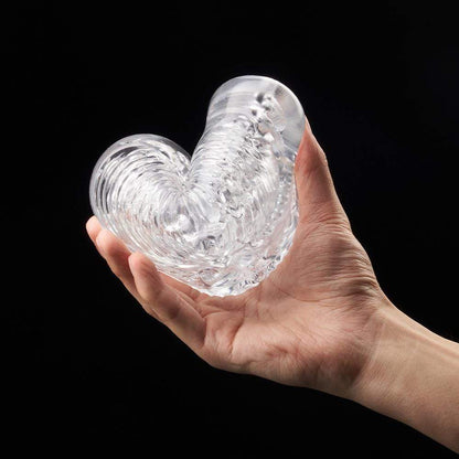 5.5” Clear Male Masturbator with Larger Accommodating Zone