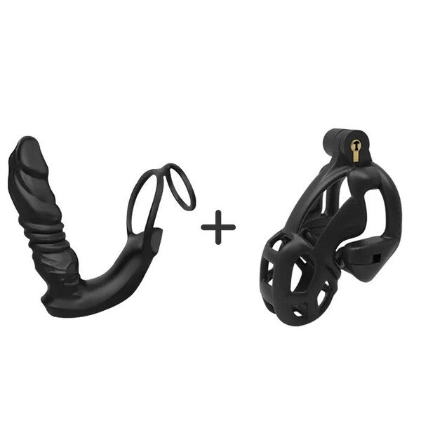 Buyging™ APP Control 9 Vibrating Thrusting Prostate Massager With Dual Cock Rings