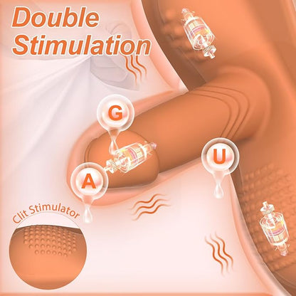 Remote control sit-down retractable vibrating dildo with 3 powerful motors and 20 vibration combinations