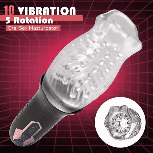 Sexoralab 360° Automatic Bare Sleeve 10 Vibrations 5 Modes Rotation Oral Sex Masturbator