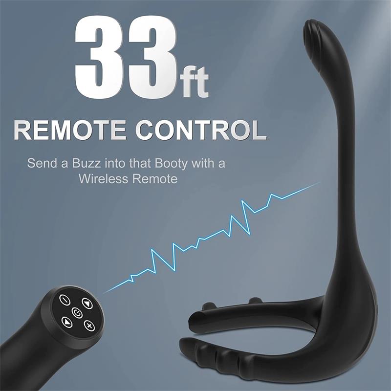 Buyging™ Dual Stimulation Remote Control 10 Vibrating Cock Ring With Bullet