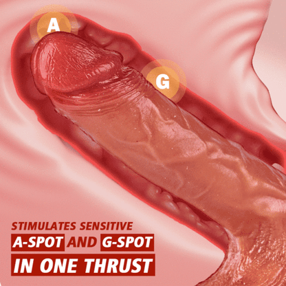 Simulated Ejaculation 8.5 IN Vibrating Dildo Enema Bulb for G-Spot & Anal Prostate Play