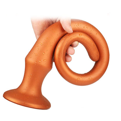 Super Long Anal Plug Dildo Flexible Liquid Silicone Butt Plug