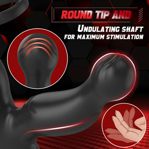 Buyging™ 3-IN-1 Prostate Massager With 11 Vibrations With Dual Cock Rings