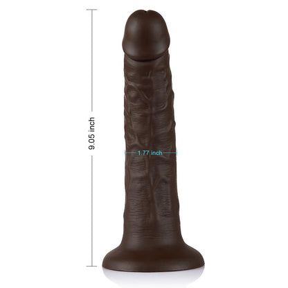 Black Manual Realistic Suction Cup Dildo