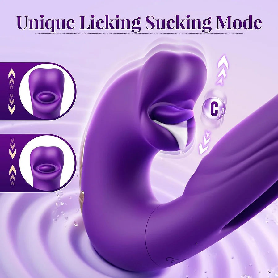 💥New on sale 2025 💞G-Spot Vibrator Female Sex Toy, featuring 7 slapping vibration modes and 5 licking/sucking modes.