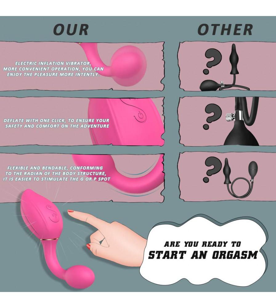 YUANSE 7-Frequency Inflatable Anal Vibrator