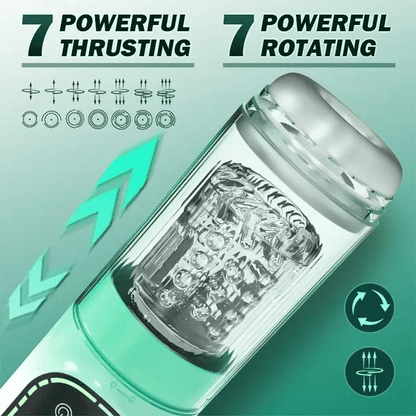 😍 Male Masturbator Penis Pump - Male Sex Toys for Men Sex Toy Pocket Pussy LCD with APP Stroker Adult Toys with 7 Thrusting 7 Rotating 5 Sucking Modes Vacuum Pumps & Enlargers🎁