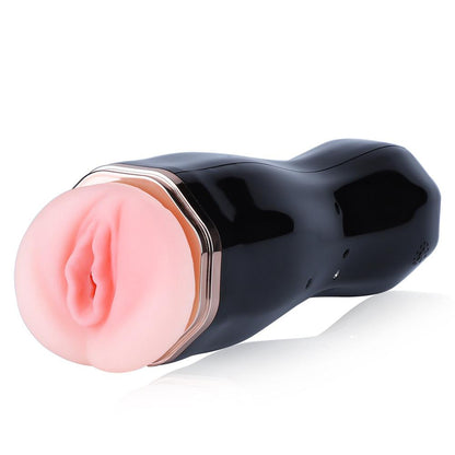 WANLE Vibrating Thrusting Suction Cup Pussy Male Masturbator
