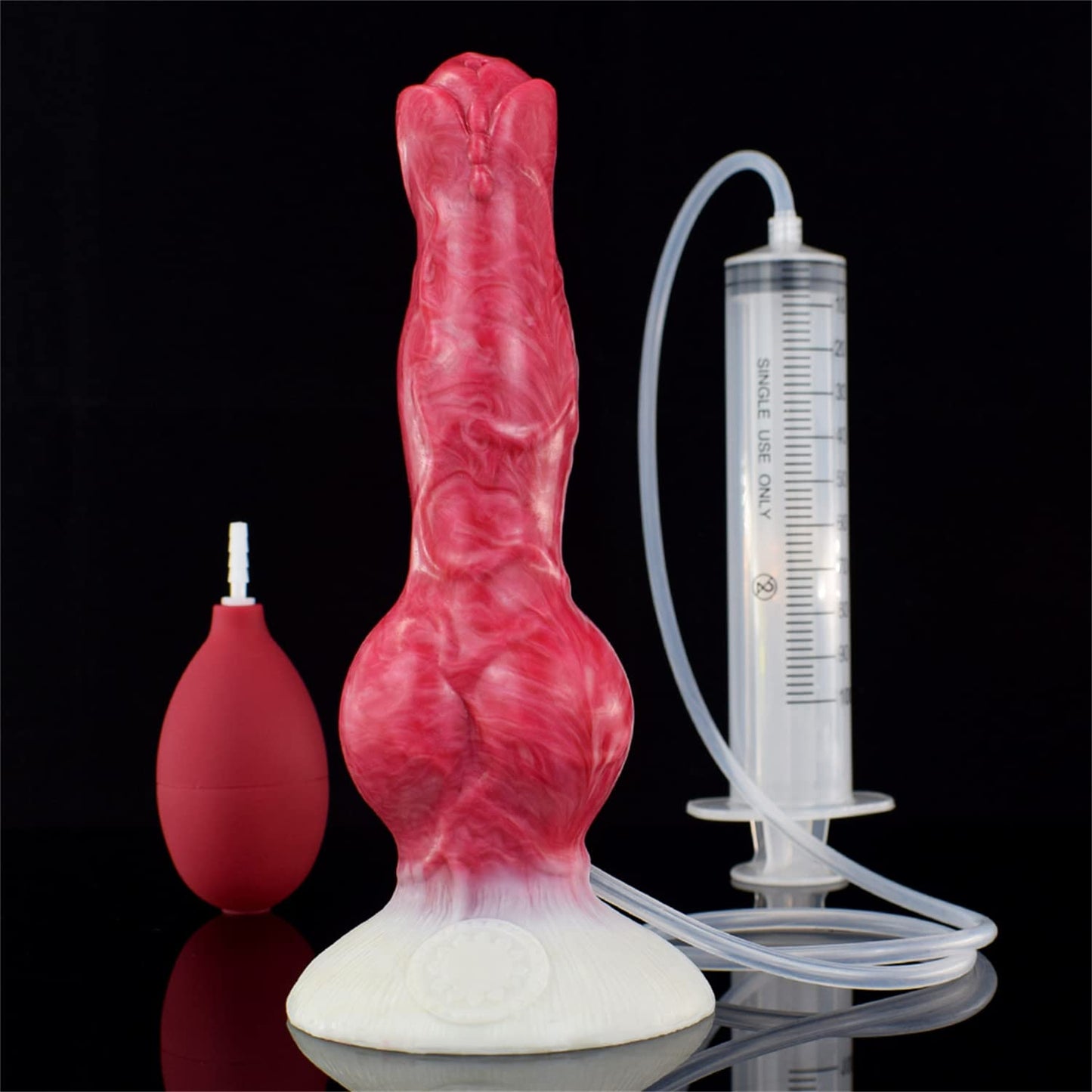 Lifelike Squirting Dildo Wolf Animal Dildos with Suction Cup Ejaculating Silicone Dog Dildo
