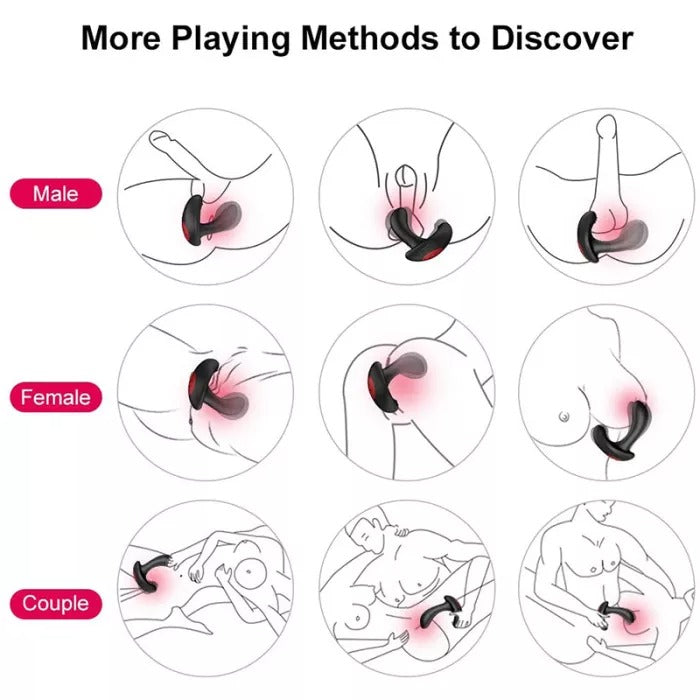 Sexoralab™Inflatable Butt Plug Vibrator Wireless Remote Control Male Prostate Massager