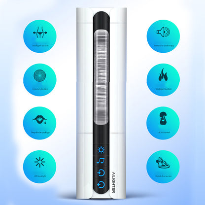 OLO Intelligent Voice Heating Sucking Masturbation Cup Vibrating Oral Aircraft Cup Deep Throat Male Masturbators Sex Toy for Man