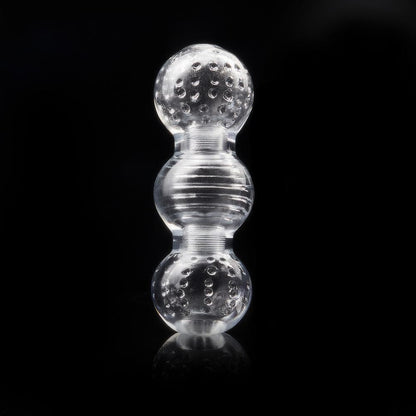 5.7” Clear 3-Ball Male Masturbator