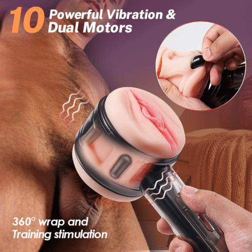 Sexoralab 10 Vibration Anal and Vaginal 2 in 1 Handheld Masturbator