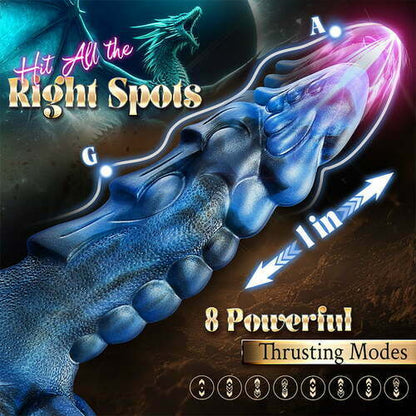 Buyging™ 8 Thrusting Vibrating Swing Heating Huge Dildo with Suction Cup 9.5 Inch