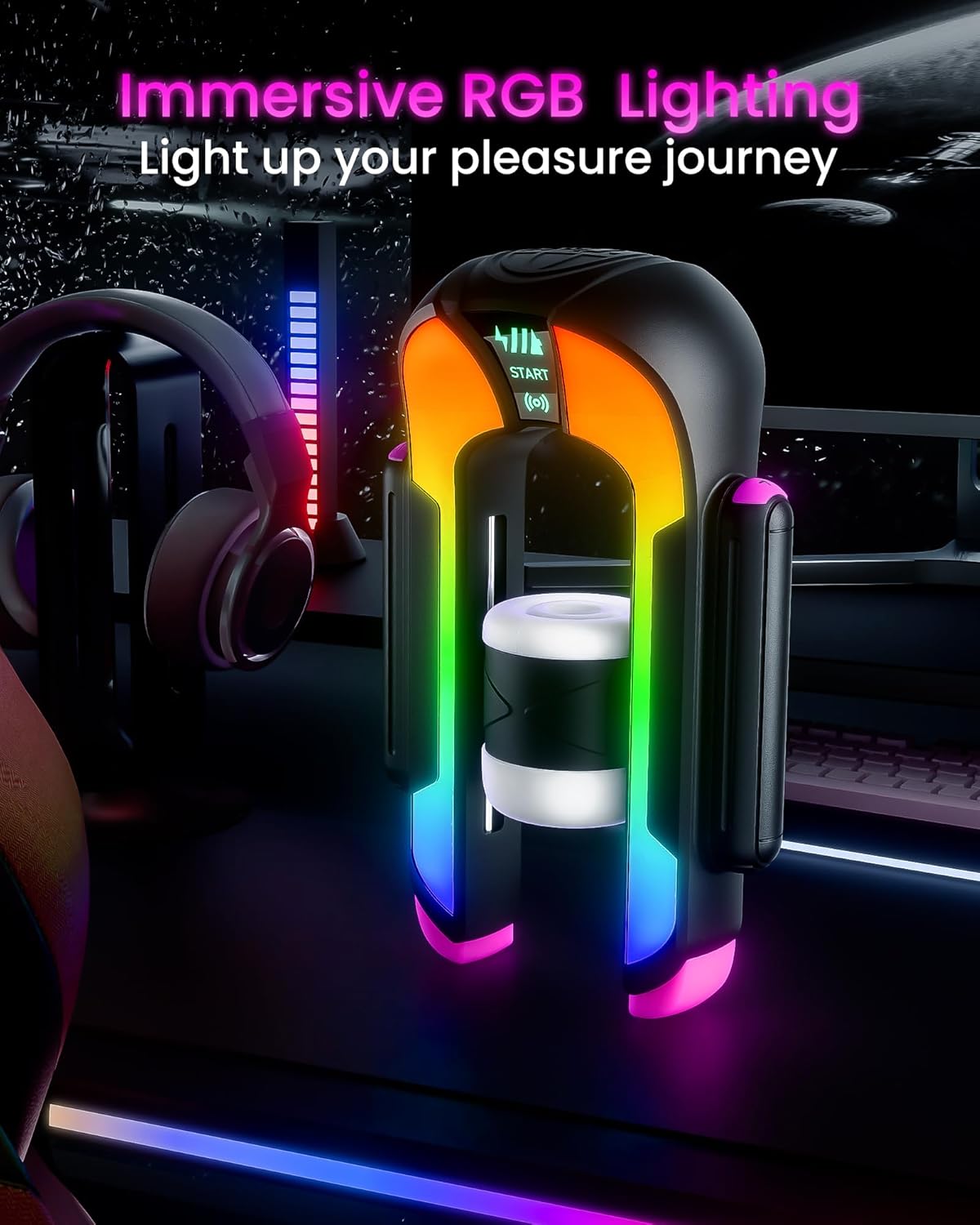 Interstellar Warship Male Masturbator with Advanced AI Interactive Technology