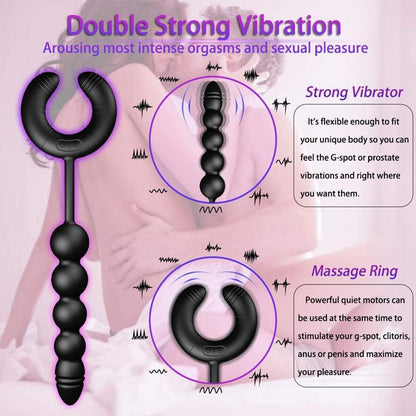 Black Ring Anal Beads