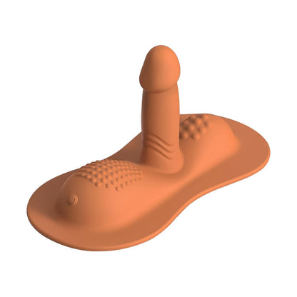 Remote control sit-down retractable vibrating dildo with 3 powerful motors and 20 vibration combinations