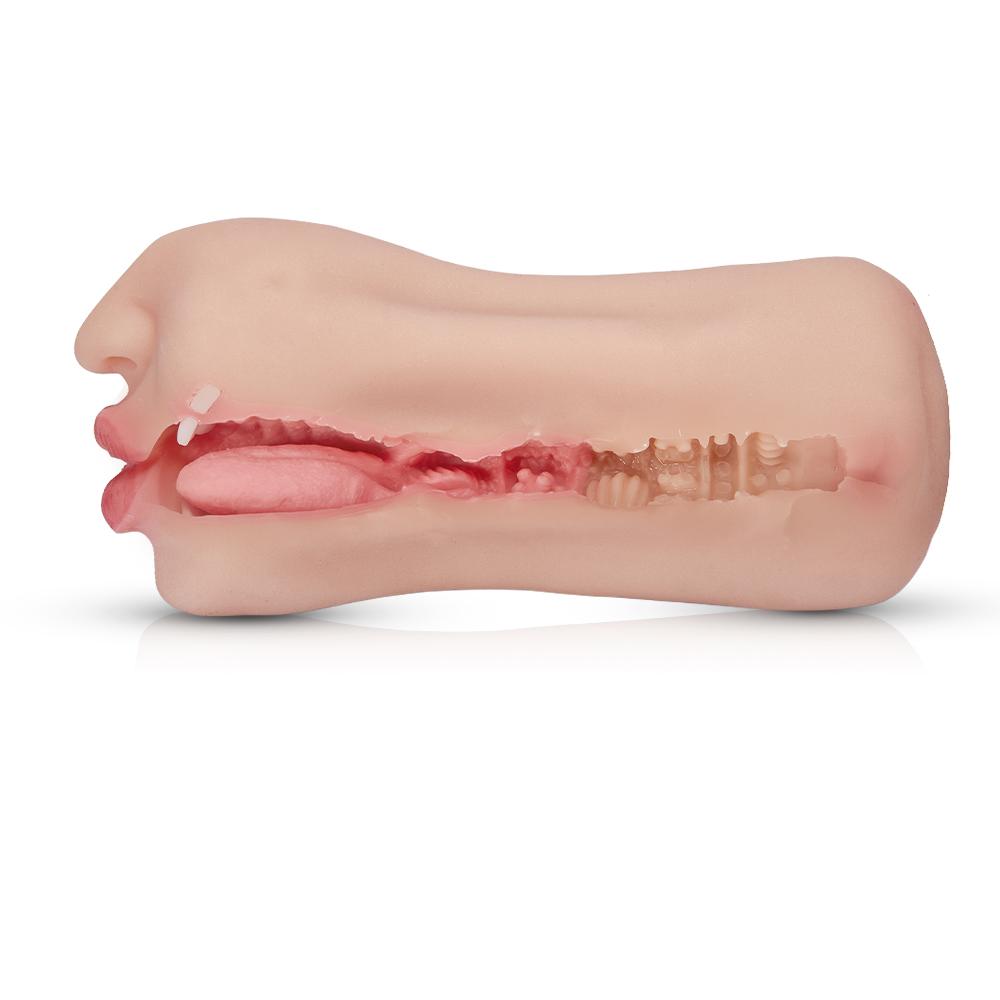 5.9” Double-Channel Deep Oral Pussy Sex Masturbator