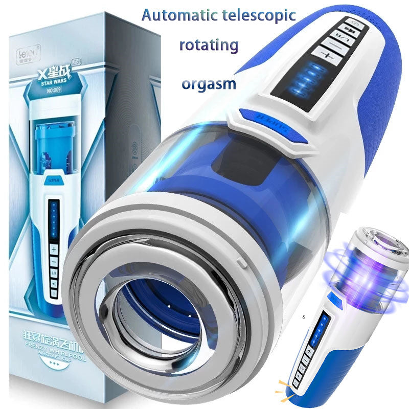 Leten Piston Automatic Telescopic Rotation Male Masturbator Cup Artificial Vaginal Lick Oral Sex Masturbation Sex Toys For Men