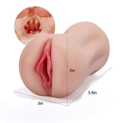 5.9” Double-Channel Deep Oral Pussy Sex Masturbator