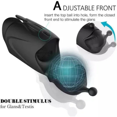 [HOT SALE] 2-Motor Penis Glans Training 10-Vibration Masturbation Cup