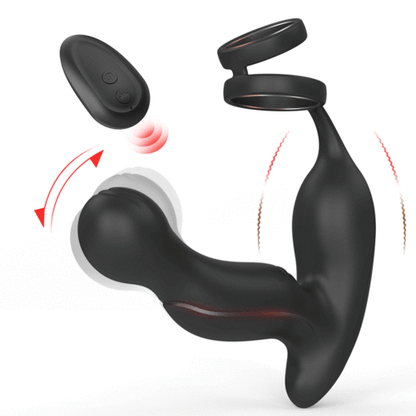 Buyging™ 3-IN-1 Prostate Massager With 11 Vibrations With Dual Cock Rings