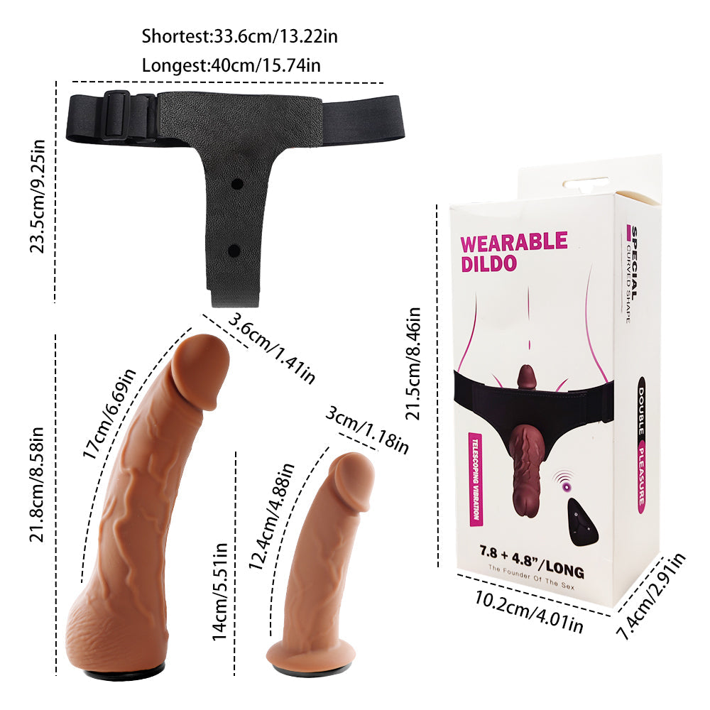 Buyging™ 2025 New Wearable Double Dildos With 10 Vibration Modes & 3 Pulsation Patterns