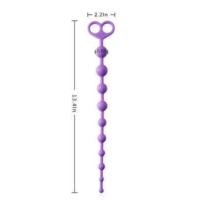 Manageable Silicone Butt Beads in Purple