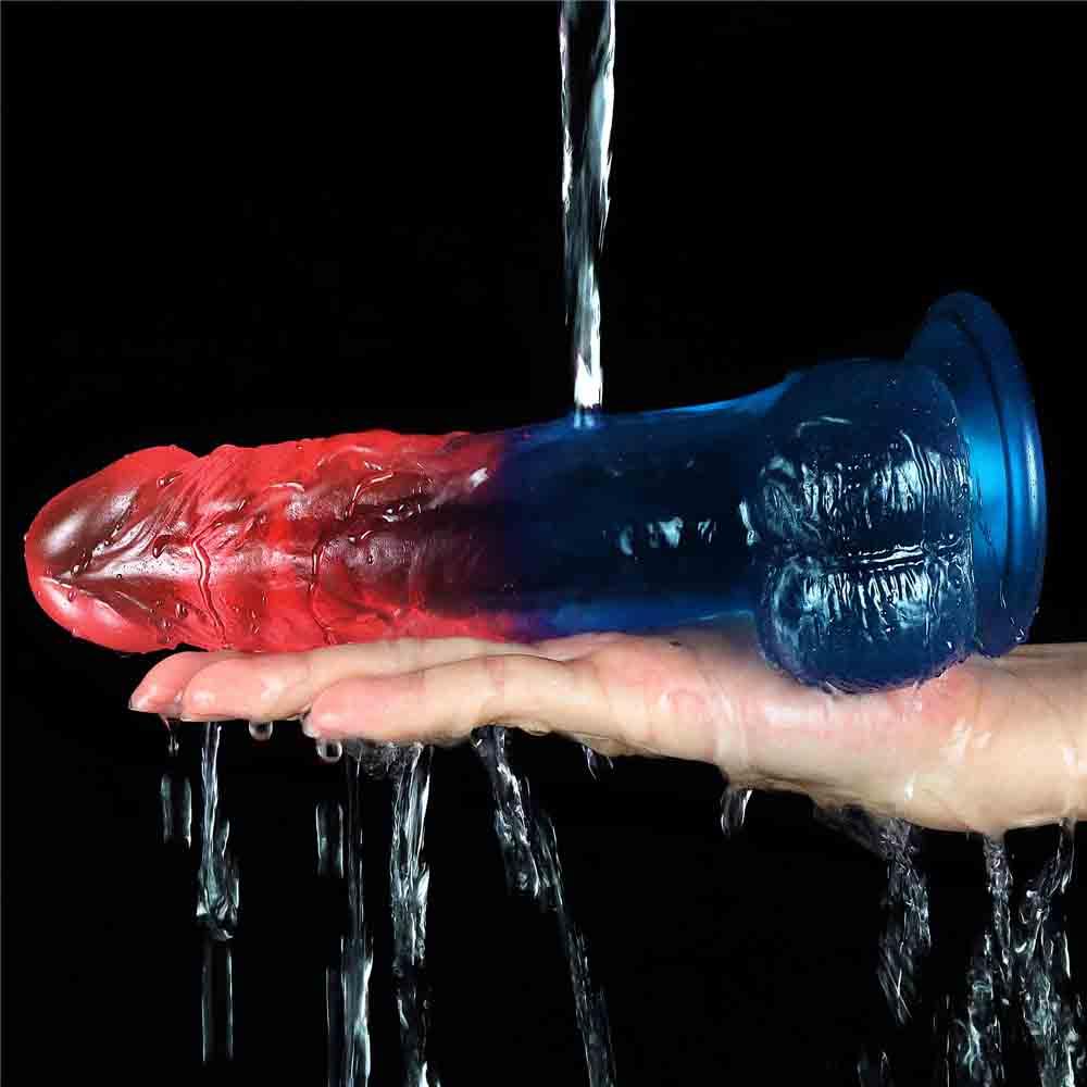 Lovetoy 8 Inch Suction Cup Multicolor Lifelike Dildo