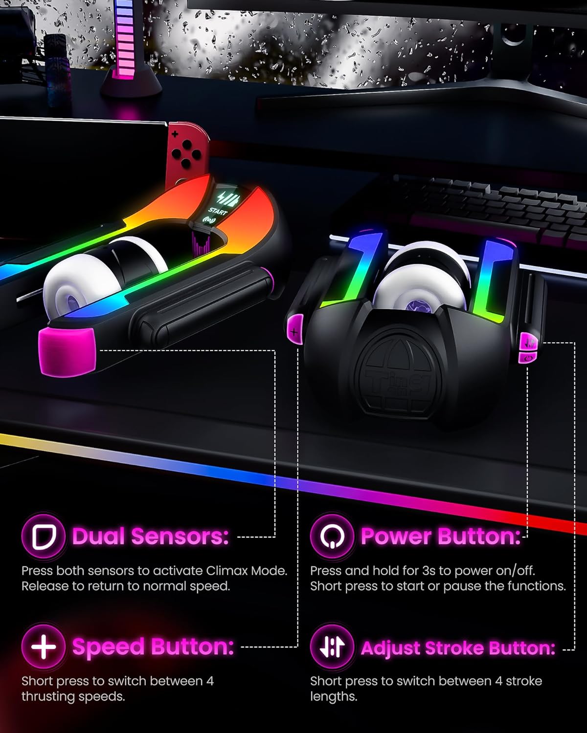 Interstellar Warship Male Masturbator with Advanced AI Interactive Technology