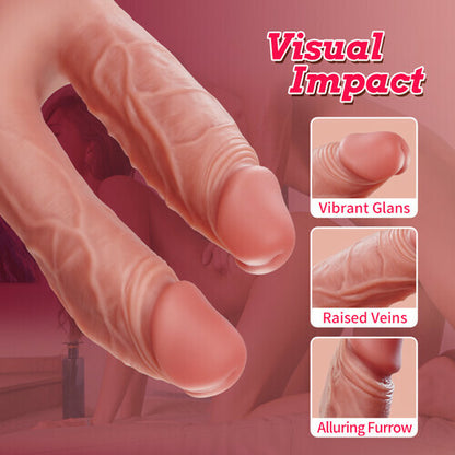 Buyging™ 8.27 Inch Lifelike Silicone Double Ended Dildo with Suction Cup