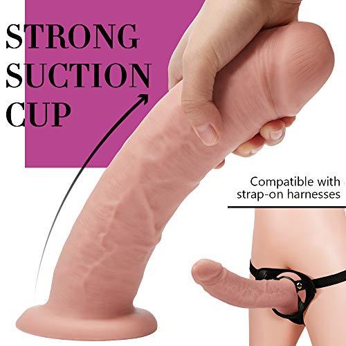 8 Inch Huge Glans Lifelike Penis Realistic Dildo