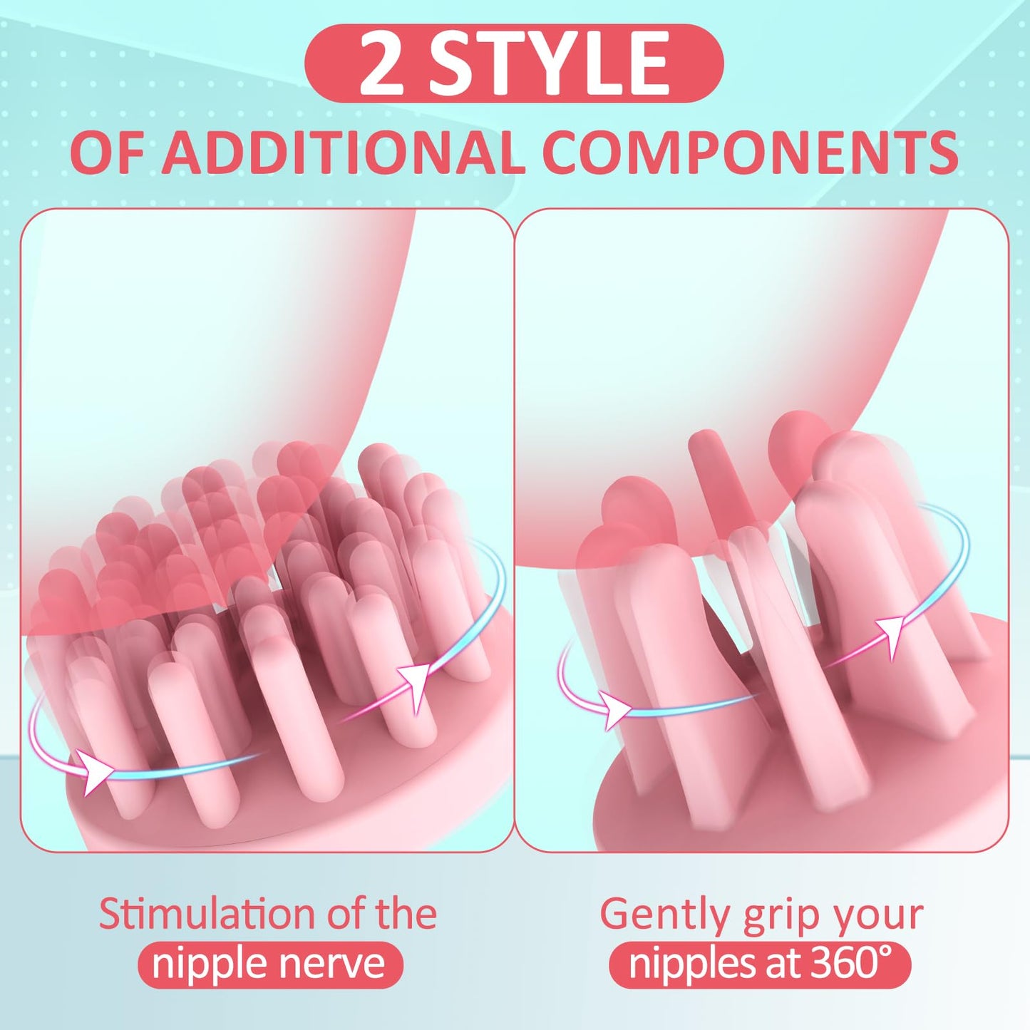 Vibrating Sucking 360° Rotational Stimulation Nipple Sucker