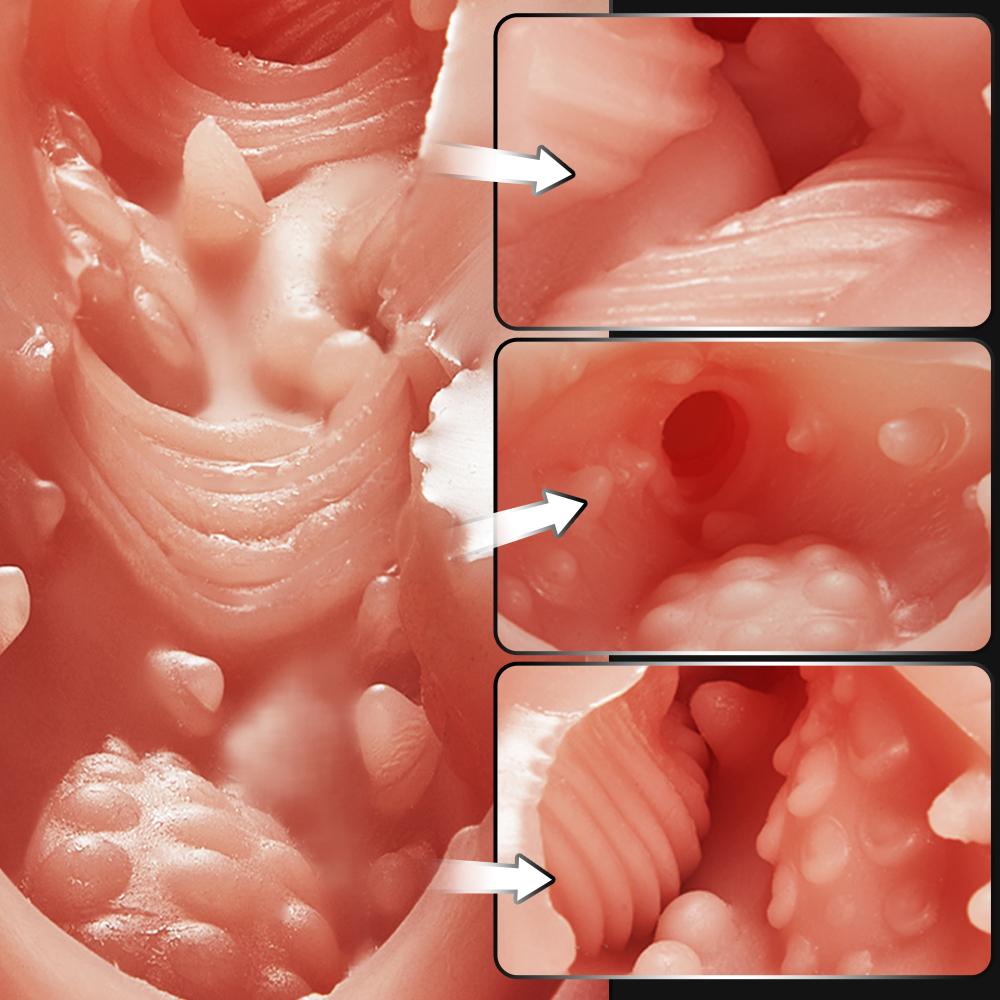 Black Flashlight-like Manual Masturbation Cup