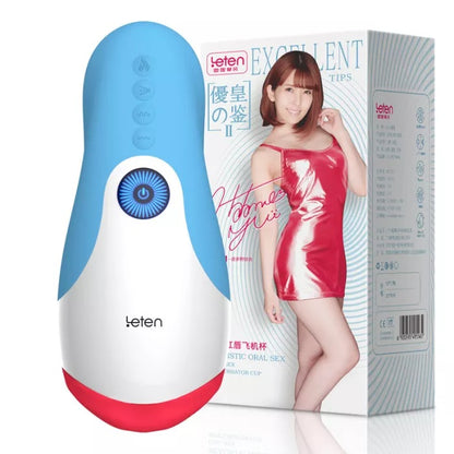 Leten Simulated Mouth Red Lips Blowjob Oral Masturbation Cup