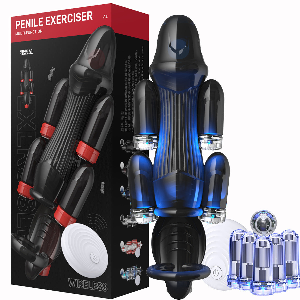 Penis Exerciser Remote Conntrol Glans Vibrator Bullet Glans Vibrator For Men Penis Glans Trainer For Delay Ejaculation Sexy Toys