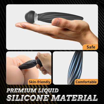 Buyging™ 7 Vibrating 7 Head Rotating Remote Prostate Anal Butt Plug