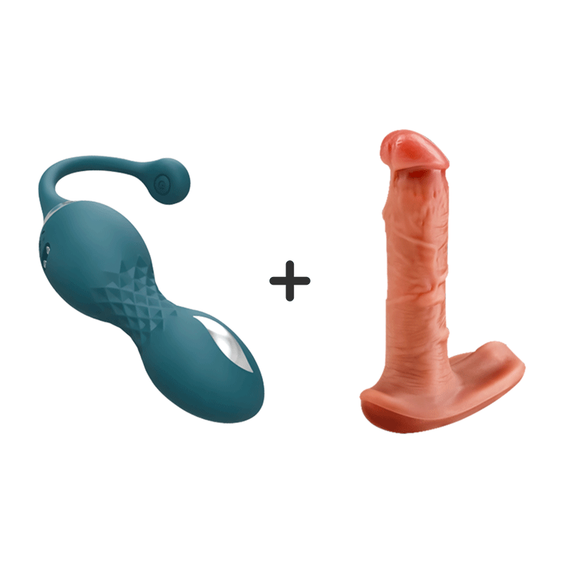 Vibrator and Thrusting Dildo
