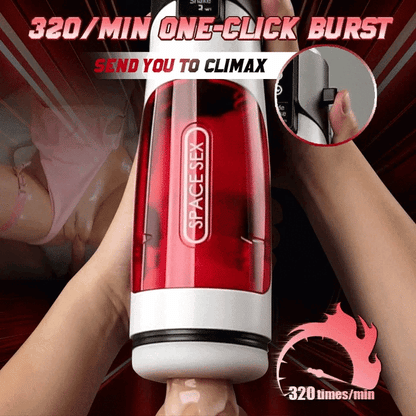 Sexoralab™ SPACESEX One-Click Burst 8 Thrusting 10 Vibrating Male Masturbator