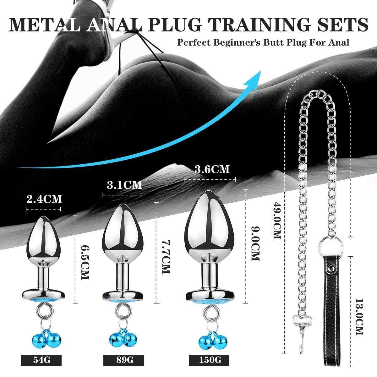 BELL Jeweled Butt Plug With Chain