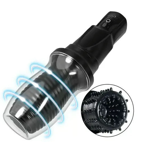 Lightsaber 360° Wrapped 7 Rotating Vibrating Handheld Masturbation Cup