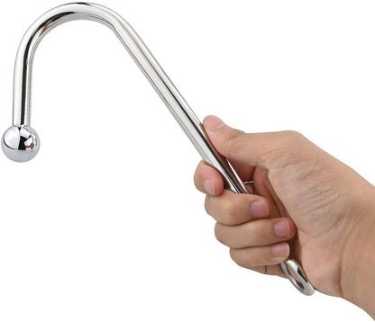 Sexoralab Stainless Steel Anal Hook With 3 Interchangeable Balls