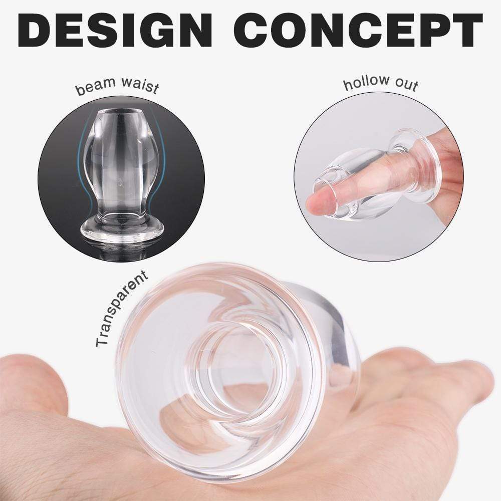 3PCs Transparent Butt Plugs Anal Douche