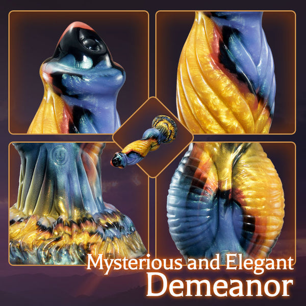 Buyging™ Phoenix Animal Texture 7 Thrusting Vibrating Big Sucker Monster Dildo 10.23 Inch