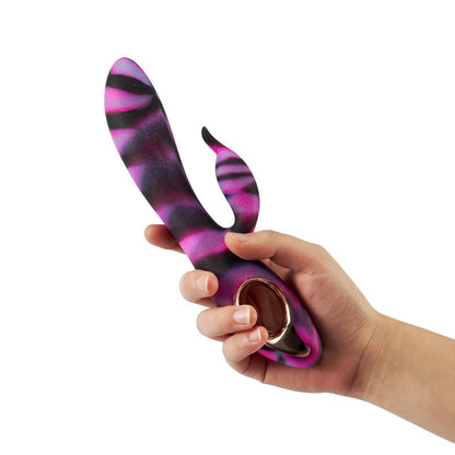 Aurora-like Rabbit Vibrator with O-ring Handle
